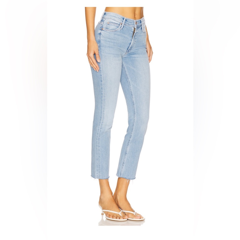 Mother Denim The Mid Rise Dazzler Crop Fray Jeans in Sun Kissed 25 NWOT